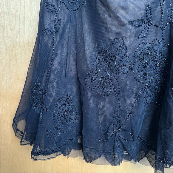 Essentiel Antwerp Black Tulle Sequin Beaded Midi Skirt - Picture 3 of 13